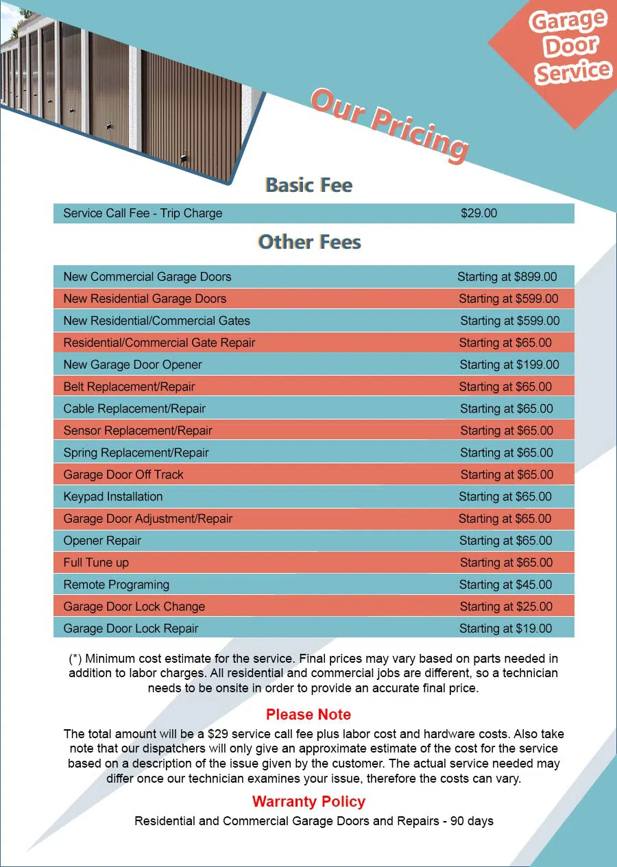 Golden Garage Door Repair Service West Palm Beach, FL 561-510-2090